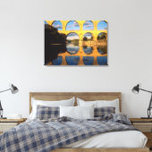 Pont du Gard, Gardon rivier, Gard, Languedoc, Canvas Afdruk (Insitu (Slaapkamer))