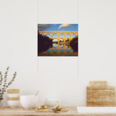 Pont du Gard, Gardon rivier, Gard, Languedoc, Poster (Keuken)