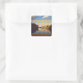 Pont du Gard, Gardon rivier, Gard, Languedoc, Vierkante Sticker (Tas)