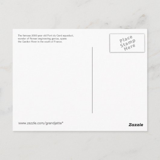 Pont Du Gard-kaart Briefkaart (Achterkant)