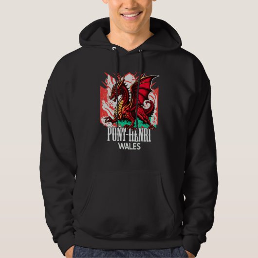 Pont henri Wales Welsh Flag Y Ddraig Goch Dragon Hoodie (Voorkant)