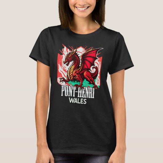 Pont henri Wales Welsh Flag Y Ddraig Goch Dragon T-shirt (Voorkant)
