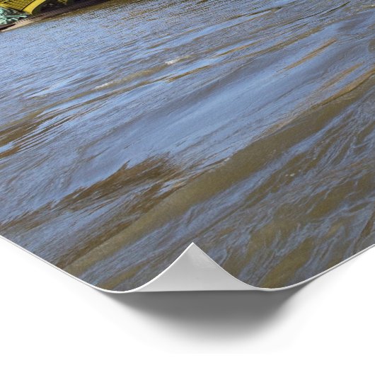 Pont Mirabeau over de Seine - Paris Frankrijk. Poster (Hoek)