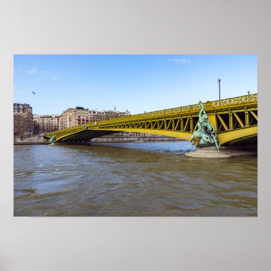 Pont Mirabeau over de Seine - Paris Frankrijk. Poster (Voorkant)