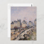 Pont Neuf 2 van Camille Pissarro Briefkaart (Voorkant / Achterkant)