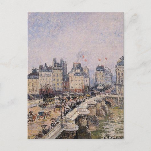 Pont Neuf 2 van Camille Pissarro Briefkaart (Voorkant)