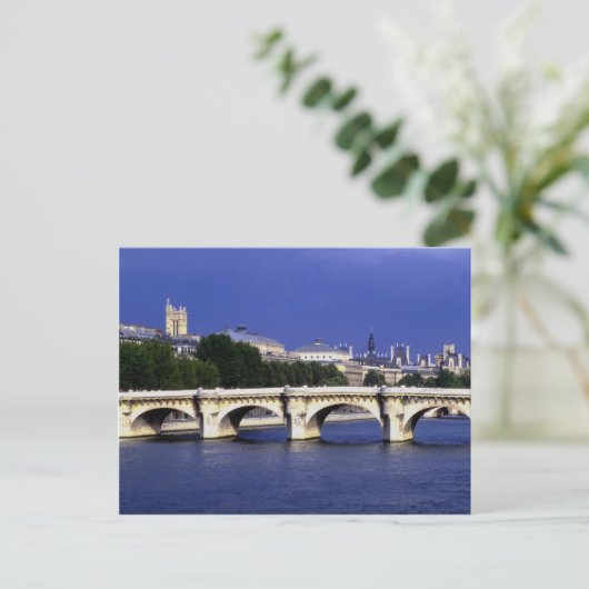 Pont-Neuf is de oudste brug van Parijs, Frankrijk Briefkaart (Staand voorkant)