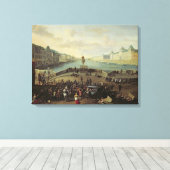 Pont Neuf, Parijs, 1665-69 Canvas Afdruk (Insitu (Houten vloer))