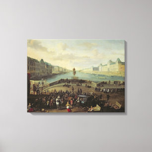 Pont Neuf, Parijs, 1665-69 Canvas Afdruk