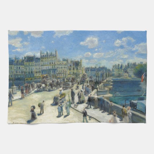 Pont Neuf Paris door Pierre-Auguste Renoir Theedoek (Horizontaal)