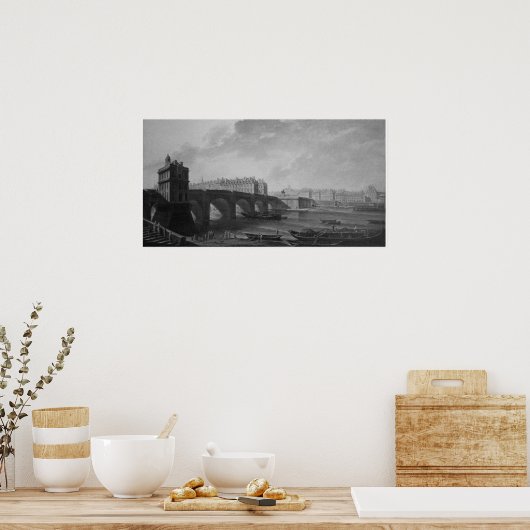 Pont Neuf - Paris - Nicolas-Jean-Baptiste Raguenet Poster (Keuken)
