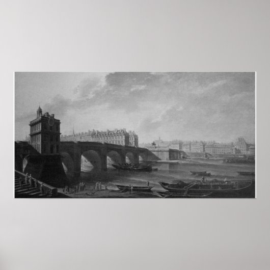 Pont Neuf - Paris - Nicolas-Jean-Baptiste Raguenet Poster (Voorkant)
