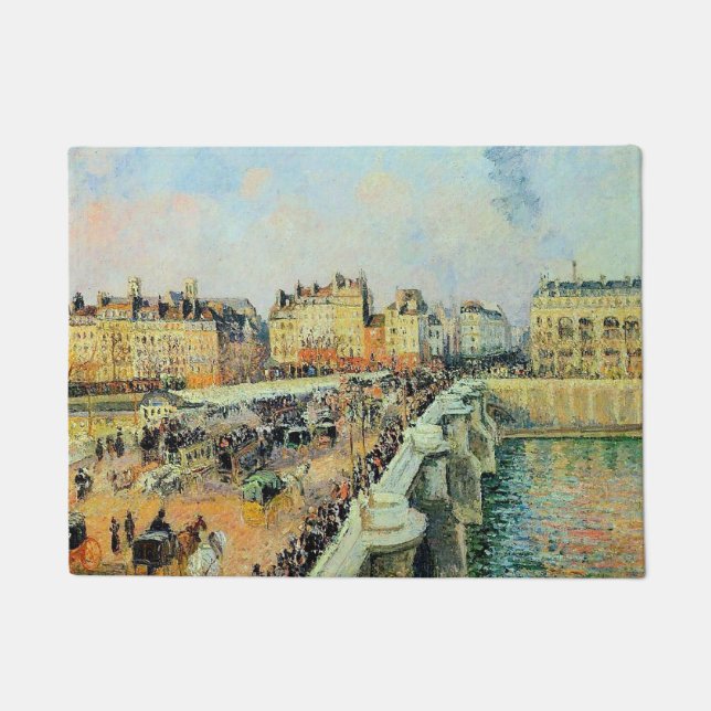 Pont Neuf, vanmiddag, Sunlight Camille Pissarro Deurmat (Voorkant)