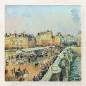 Pont Neuf, vanmiddag, Sunlight Camille Pissarro Glazen Onderzetter (Voorkant)