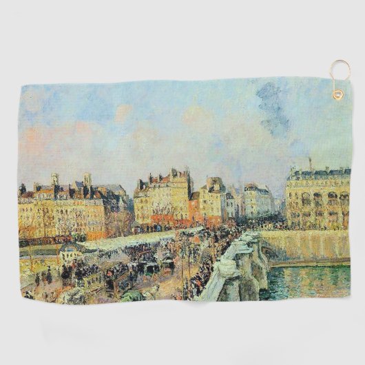 Pont Neuf, vanmiddag, Sunlight Camille Pissarro Golfhanddoek (Horizontaal)