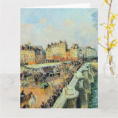Pont Neuf, vanmiddag, Sunlight Camille Pissarro Kaart (Gele Bloem)