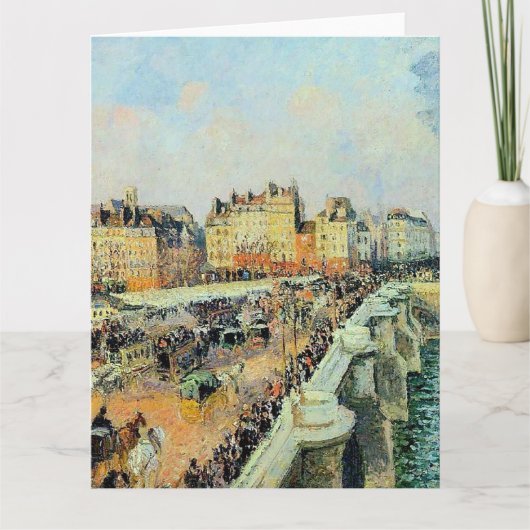 Pont Neuf, vanmiddag, Sunlight Camille Pissarro Kaart (Voorkant)