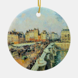 Pont Neuf, vanmiddag, Sunlight Camille Pissarro Keramisch Ornament