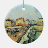 Pont Neuf, vanmiddag, Sunlight Camille Pissarro Keramisch Ornament (Achterkant)
