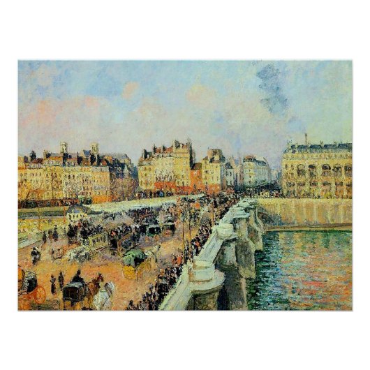 Pont Neuf, vanmiddag, Sunlight Camille Pissarro Perfect Poster (Voorkant)