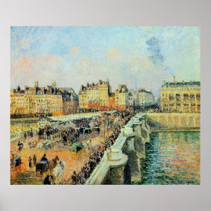 Pont Neuf, vanmiddag, Sunlight Camille Pissarro Poster