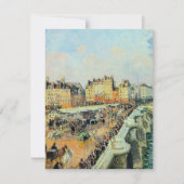 Pont Neuf, vanmiddag, Sunlight Camille Pissarro RSVP Kaartje (Voorkant)