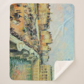 Pont Neuf, vanmiddag, Sunlight Camille Pissarro Sherpa Deken (Voorkant)