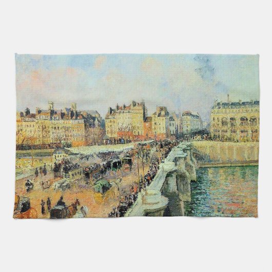 Pont Neuf, vanmiddag, Sunlight Camille Pissarro Theedoek (Horizontaal)