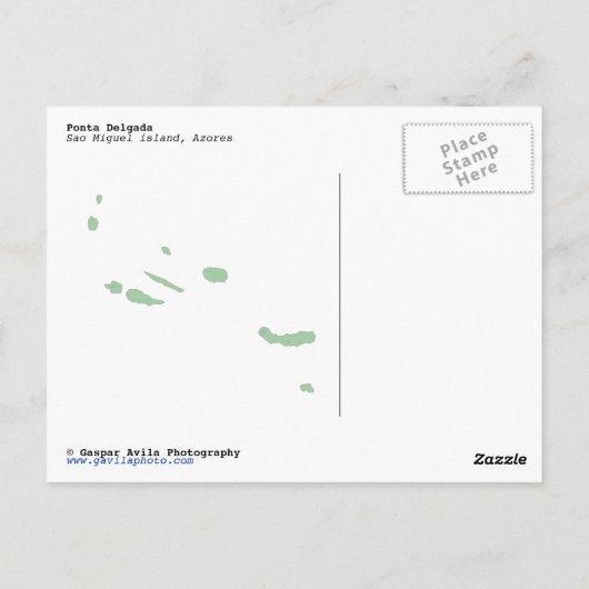 Ponta Delgada - Azoren Briefkaart (Achterkant)