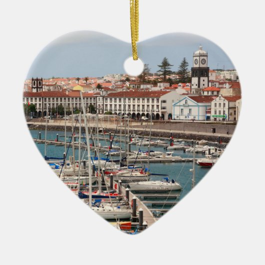 Ponta Delgada - Azoren Keramisch Ornament (Voorkant)