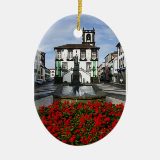 Ponta Delgada - Azoren Keramisch Ornament (Voorkant)