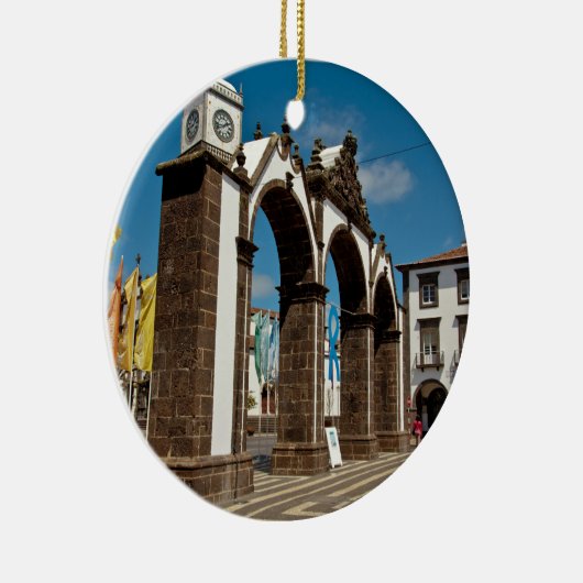 Ponta Delgada, Azoren Keramisch Ornament (Rechts)