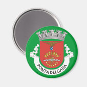 Ponta Delgada* Azoren Koelkast Magneet (Voorkant / Achterkant)