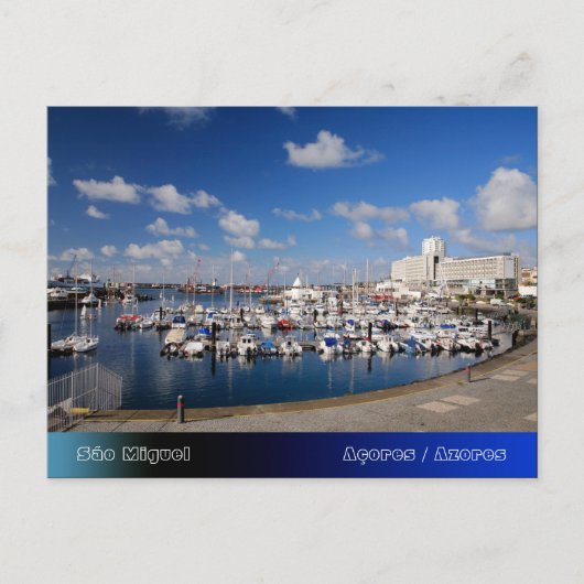 Ponta Delgada Marina Briefkaart (Voorkant)