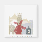 Ponta Delgada skyline poster Magneet (Voorkant)