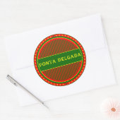Ponta Delgada Stadssymbool – Portugese Identiteit Ronde Sticker (Envelop)