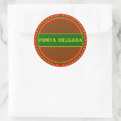 Ponta Delgada Stadssymbool – Portugese Identiteit Ronde Sticker (Tas)