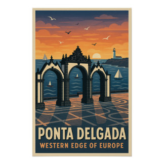 Ponta Delgada – Westerne rand van Europa Perfect Poster
