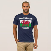 Pontardawe, Wales met Welsh flag T-shirt (Voorkant volledig)