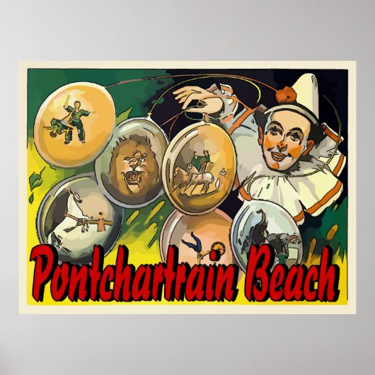 Pontchartrain Beach Clown Acts  Sign Poster (Voorkant)