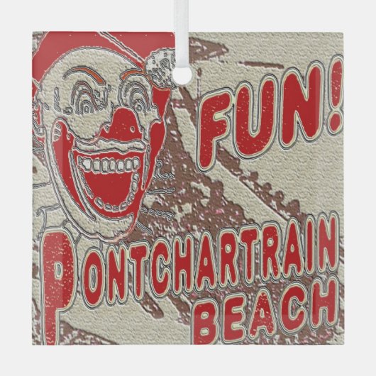 Pontchartrain Beach Clown Glas Ornament (Voorkant)