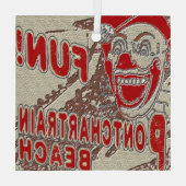 Pontchartrain Beach Clown Glas Ornament (Achterkant)