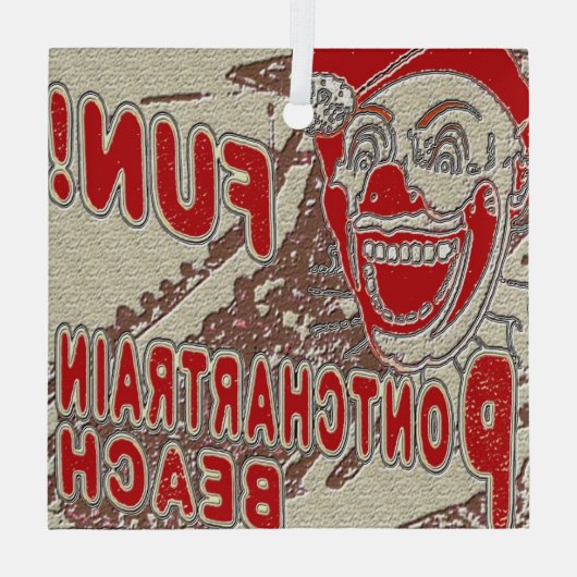 Pontchartrain Beach Clown Glas Ornament (Achterkant)