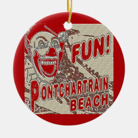 Pontchartrain Beach Clown Keramisch Ornament (Voorkant)