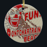 Pontchartrain Beach Clown Keramisch Ornament<br><div class="desc">Pontchartrain Beach Clown</div>