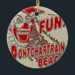 Pontchartrain Beach Clown Keramisch Ornament<br><div class="desc">Pontchartrain Beach Clown</div>