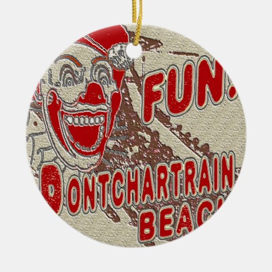 Pontchartrain Beach Clown Keramisch Ornament (Voorkant)