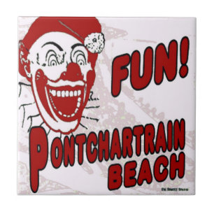 Pontchartrain Beach Clown Tegeltje