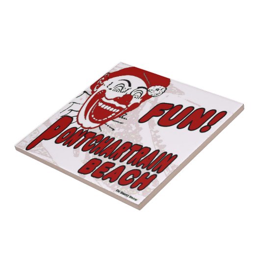 Pontchartrain Beach Clown Tegeltje (Zijkant)