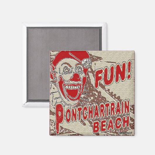 Pontchartrain Beach Fun Clown Magneet (Voorkant / Achterkant)